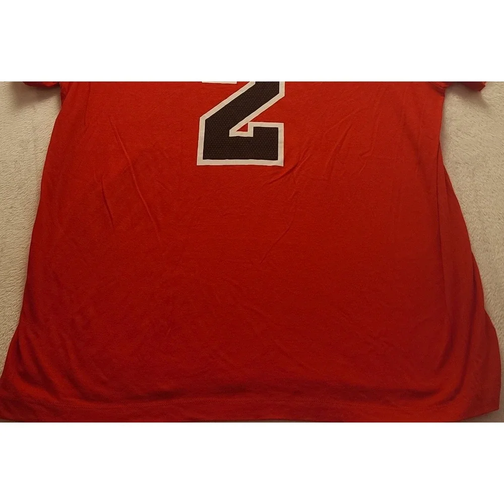 Nike Chicago Bulls Lonzo Ball 2 T-Shirt Mens XL Red NBA Basketball Graphic‎ Tee